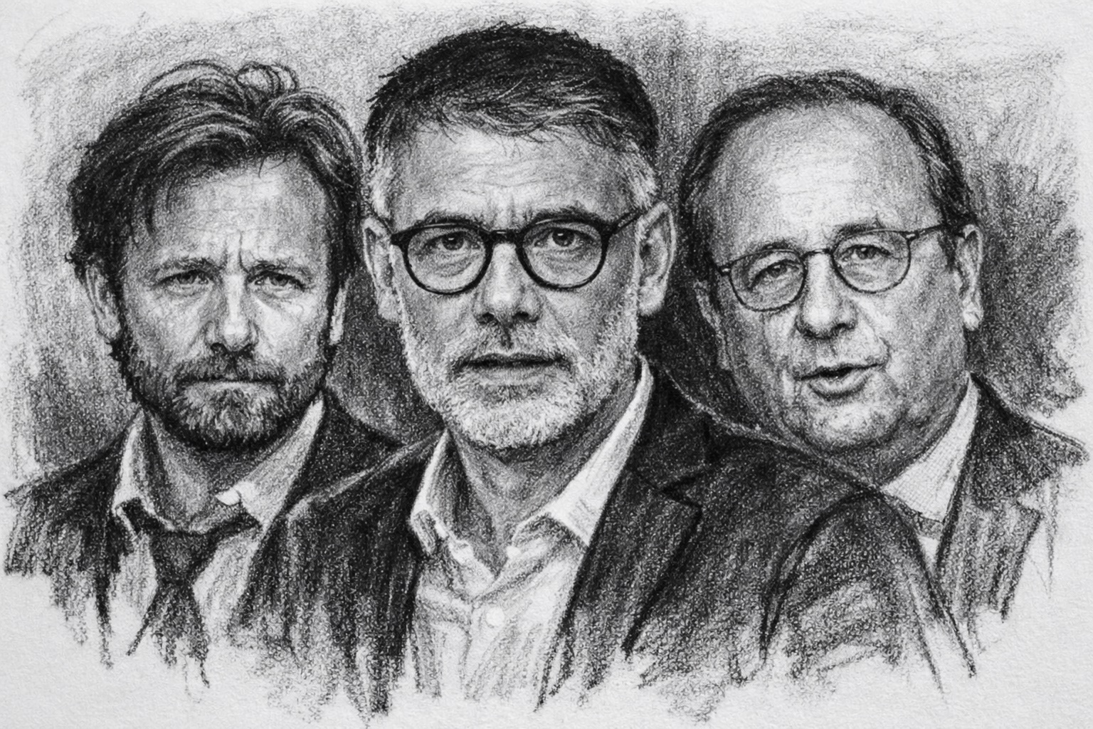 Boris Vallaud, Olivier Faure et François Hollande