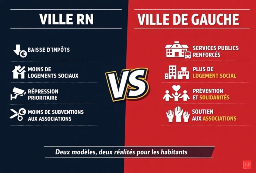 ILLUSTRATION COMPARATIF VILLES RN ET GAUCHE