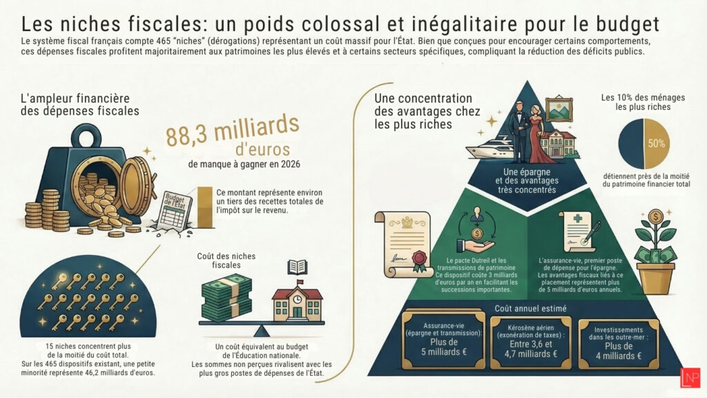 Infographie poids des niches fiscales