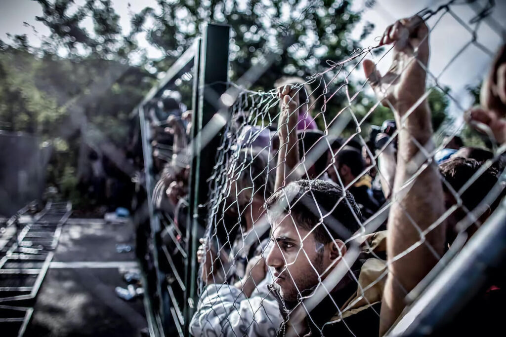 Camp de migrants. Photo Sandor Csudai