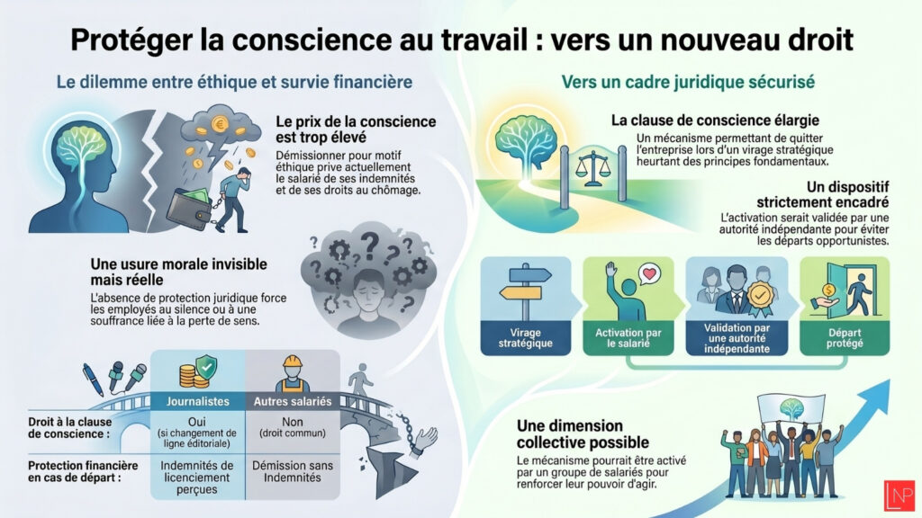 Infographie clause de conscience