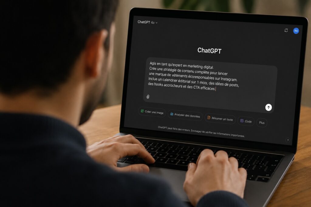 Prompt sur ChatGPT