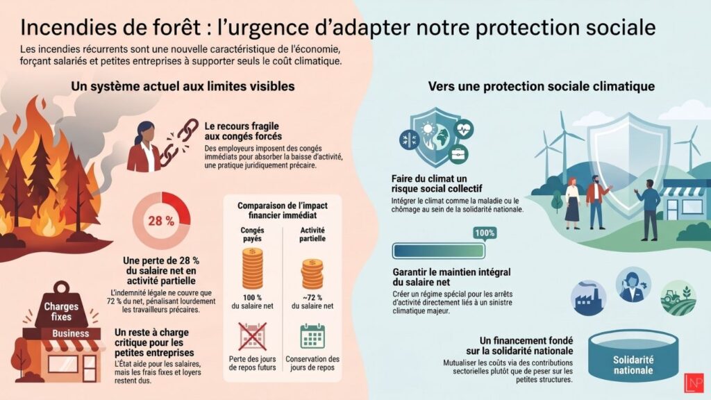 Infographie protection sociale face au changement climatique