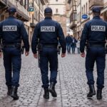 Policiers nationaux dans la rue