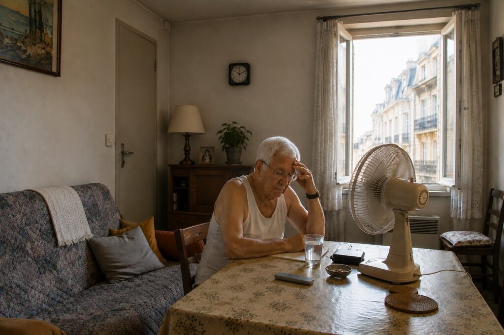 Sénior et canicule dans un petit appartement