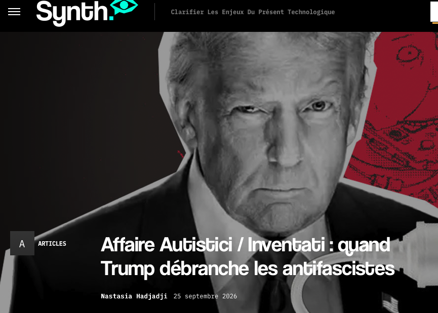 capture écran site Synth pour revue de presse