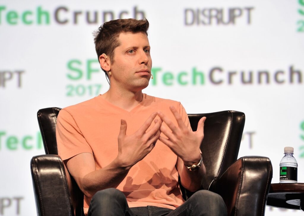 Sam Altman, CEO d'Open AI, l'entreprise qui a créé ChatGPT. (Photo Techcrunch-CC)